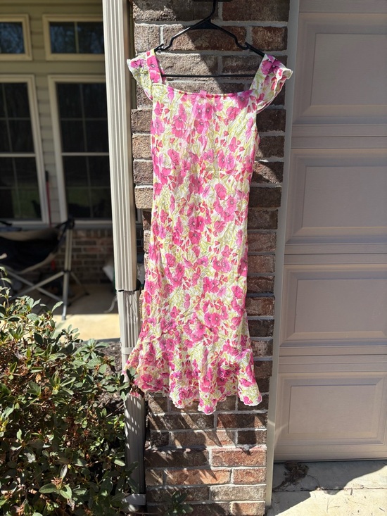 Ronni Nicole Dresses & Skirts - Vintage Y2K Pink Floral Mini Dress Flutter Strap Coquette XXS XS